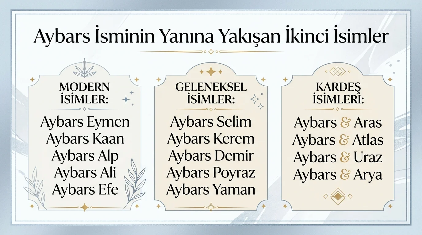 Aybars isminin yanına yakışan ikinci isimler listesi erkek bebek isim önerileri
