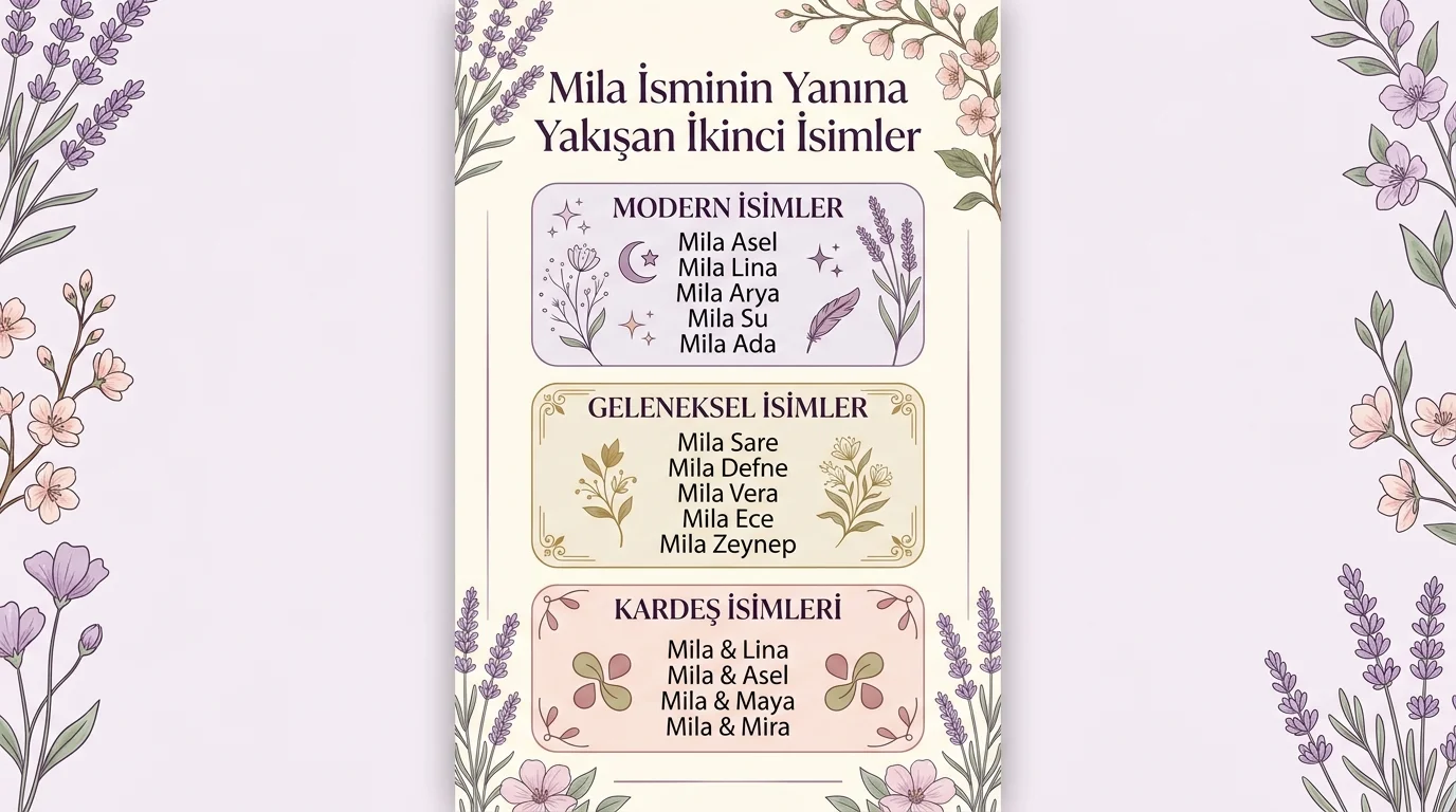Mila isminin yanına yakışan ikinci isimler listesi kız bebek isim önerileri